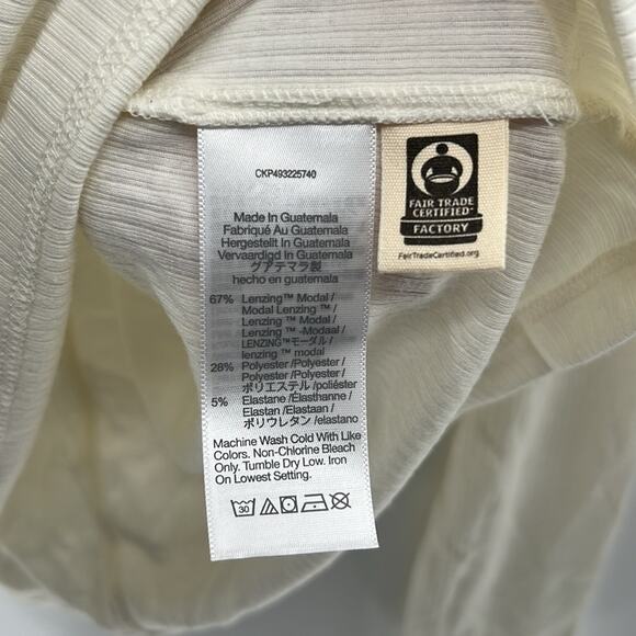 Madewell Women's Modal Ribbed Longsleeve Crewneck - Ivory - XL - NWT - Picture 3 of 5